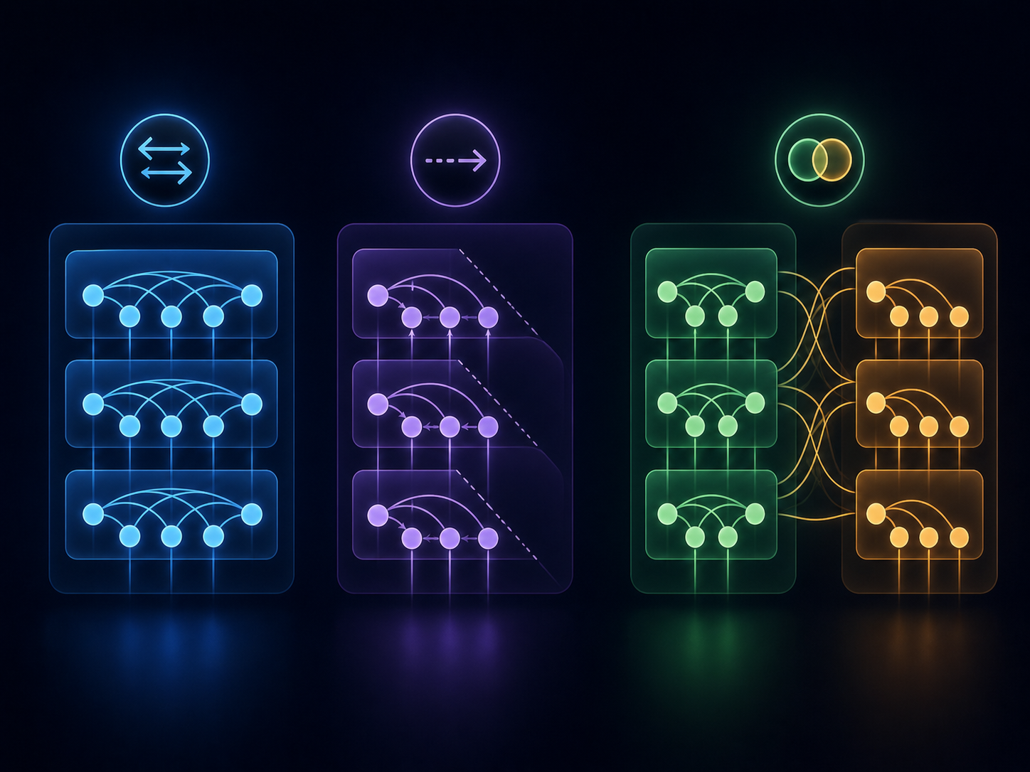 Encoder, Decoder, Both: The Three Transformer Architectures